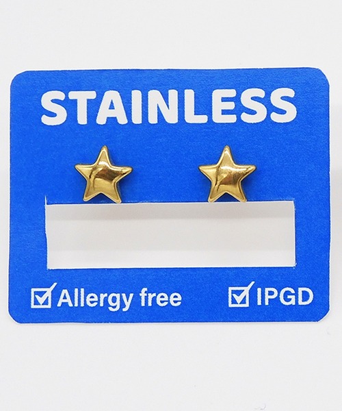 gargle（ガーグル）の「gargle ガーグル：STAINLESS ステンレスシリーズ　スター　星　ピアス（ピアス（両耳用）・レディース・シルバー/ゴールド・FREE）」の5枚目の写真