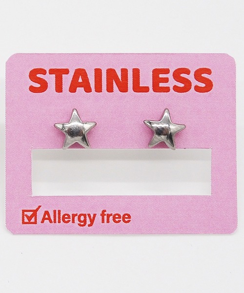 gargle（ガーグル）の「gargle ガーグル：STAINLESS ステンレスシリーズ　スター　星　ピアス（ピアス（両耳用）・レディース・シルバー/ゴールド・FREE）」の3枚目の写真