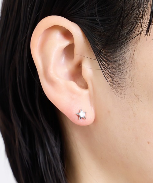 gargle（ガーグル）の「gargle ガーグル：STAINLESS ステンレスシリーズ　スター　星　ピアス（ピアス（両耳用）・レディース・シルバー/ゴールド・FREE）」の4枚目の写真