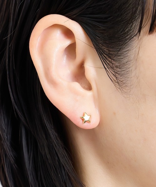 gargle（ガーグル）の「gargle ガーグル：STAINLESS ステンレスシリーズ　スター　星　ピアス（ピアス（両耳用）・レディース・シルバー/ゴールド・FREE）」の6枚目の写真