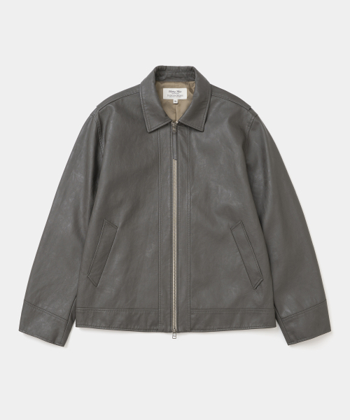 UNIFORM BRIDGE(ユニフォームブリッジ)の「faux leather single jacket grey(ライダースジャケット・メンズ・その他・SMALL/MEDIUM/LARGE/X-LARGE/XX-LARGE)」の1枚目の写真