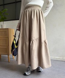 Chez toi | スエードティアードフレアスカート(スカート)