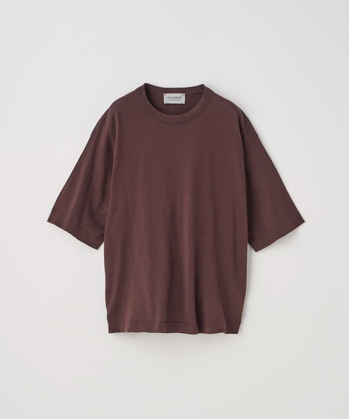 JOHN SMEDLEY(ジョンスメドレー)の「コットンニットTシャツ(ニット/セーター・レディース・ブラウン系その他2・M/S)」の1枚目の写真