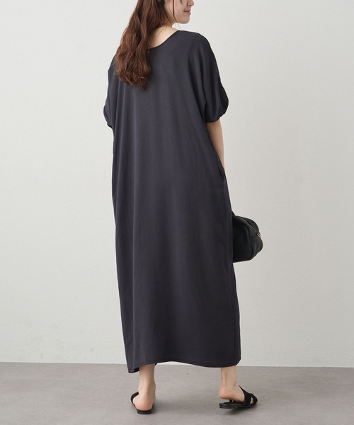 PUAL CE CIN（ピュアルセシン）の「ソフトシルキー2WAYワンピース（ワンピース・レディース・ブラック/キャメル・FREE）」の11枚目の写真