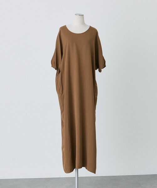 PUAL CE CIN（ピュアルセシン）の「ソフトシルキー2WAYワンピース（ワンピース・レディース・ブラック/キャメル・FREE）」の18枚目の写真