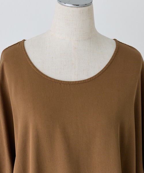 PUAL CE CIN（ピュアルセシン）の「ソフトシルキー2WAYワンピース（ワンピース・レディース・ブラック/キャメル・FREE）」の21枚目の写真