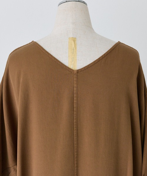 PUAL CE CIN（ピュアルセシン）の「ソフトシルキー2WAYワンピース（ワンピース・レディース・ブラック/キャメル・FREE）」の22枚目の写真