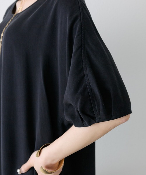 PUAL CE CIN（ピュアルセシン）の「ソフトシルキー2WAYワンピース（ワンピース・レディース・ブラック/キャメル・FREE）」の13枚目の写真