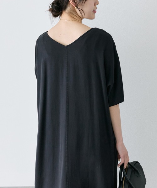 PUAL CE CIN（ピュアルセシン）の「ソフトシルキー2WAYワンピース（ワンピース・レディース・ブラック/キャメル・FREE）」の16枚目の写真