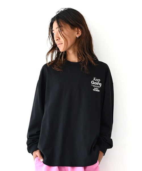 GENERATOR(ジェネレーター)の「GENERATOR/ジェネレーター Keep Going L/S Tシャツ(Tシャツ/カットソー・レディース・ブラック/ホワイト/ベージュ系その他・F)」の4枚目の写真