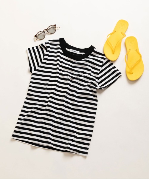 CHILD WOMAN（チャイルドウーマン）の「連シルフライス クルーネック 半袖Tシャツ（Tシャツ/カットソー・レディース・ピンク/レッド系その他/ホワイト/ブラック系その他/レッド系その他2/サックスブルー/ブラック系その他2/ブラック・FREE）」の3枚目の写真