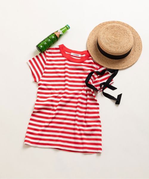 CHILD WOMAN（チャイルドウーマン）の「連シルフライス クルーネック 半袖Tシャツ（Tシャツ/カットソー・レディース・ピンク/レッド系その他/ホワイト/ブラック系その他/レッド系その他2/サックスブルー/ブラック系その他2/ブラック・FREE）」の8枚目の写真