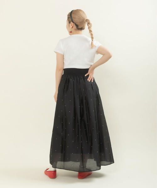 CHILD WOMAN（チャイルドウーマン）の「連シルフライス クルーネック 半袖Tシャツ（Tシャツ/カットソー・レディース・ピンク/レッド系その他/ホワイト/ブラック系その他/レッド系その他2/サックスブルー/ブラック系その他2/ブラック・FREE）」の9枚目の写真