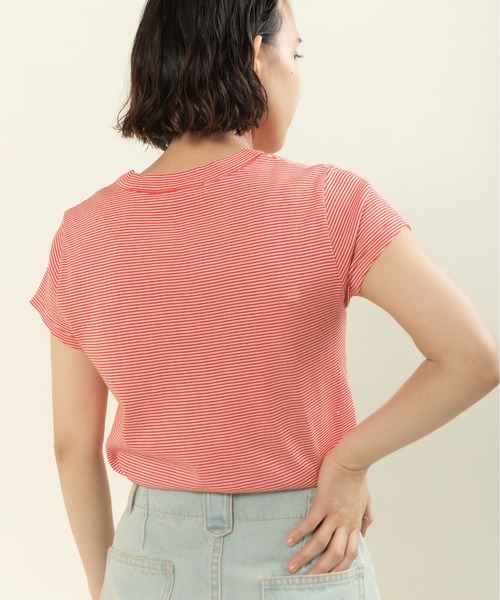 CHILD WOMAN（チャイルドウーマン）の「連シルフライス クルーネック 半袖Tシャツ（Tシャツ/カットソー・レディース・ピンク/レッド系その他/ホワイト/ブラック系その他/レッド系その他2/サックスブルー/ブラック系その他2/ブラック・FREE）」の17枚目の写真