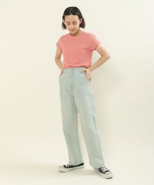 CHILD WOMAN（チャイルドウーマン）の「連シルフライス クルーネック 半袖Tシャツ（Tシャツ/カットソー・レディース・ピンク/レッド系その他/ホワイト/ブラック系その他/レッド系その他2/サックスブルー/ブラック系その他2/ブラック・FREE）」の18枚目の写真