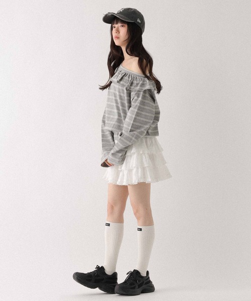 Heather(ヘザー)の「レースボリュームスニーカー 650132(スニーカー・レディース・ブラック/アイボリー・L/M)」の14枚目の写真
