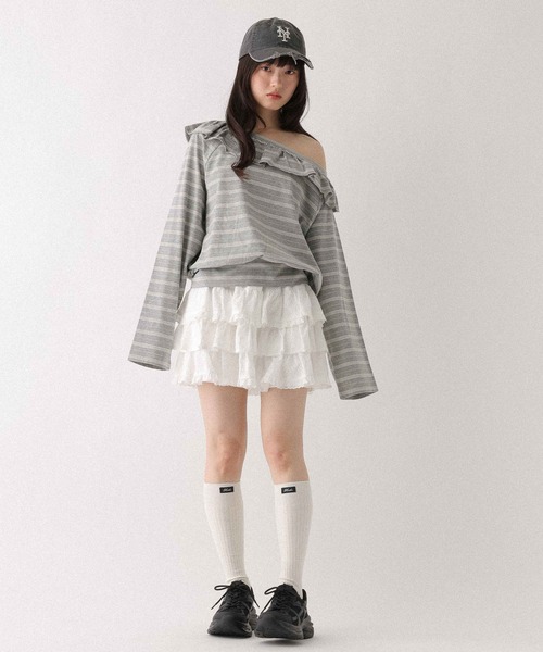 Heather(ヘザー)の「レースボリュームスニーカー 650132(スニーカー・レディース・ブラック/アイボリー・L/M)」の15枚目の写真