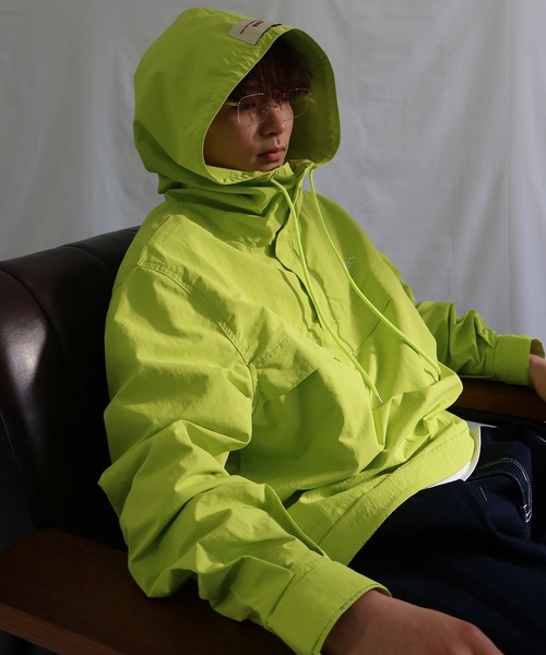 UNDERSTATEMENTs(アンダーステイトメント)の「【ユニセックス】ロゴ刺繍アノラックパーカー/チェック&無地(パーカー・メンズ・ベージュ系その他/ライトグリーン/ネイビー/オレンジ系その他/ライトブルー/ピンク系その他・MEDIUM/LARGE)」の21枚目の写真
