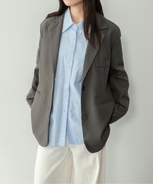 on:nue（オンニュ）の「【on:nue】[着用動画あり！] シングルバックスリットテーラードジャケット /2026 SS COLLECTION（テーラードジャケット・レディース・ブラック/グレー・FREE）」の15枚目の写真