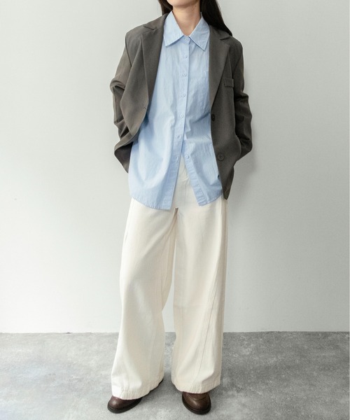 on:nue（オンニュ）の「【on:nue】[着用動画あり！] シングルバックスリットテーラードジャケット /2026 SS COLLECTION（テーラードジャケット・レディース・ブラック/グレー・FREE）」の13枚目の写真