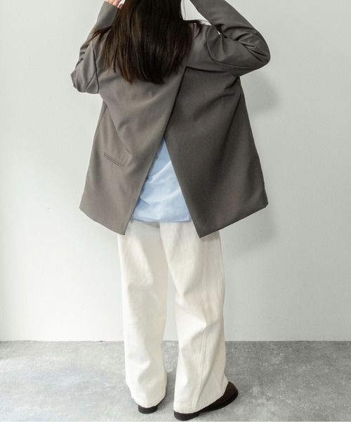 on:nue（オンニュ）の「【on:nue】[着用動画あり！] シングルバックスリットテーラードジャケット /2026 SS COLLECTION（テーラードジャケット・レディース・ブラック/グレー・FREE）」の17枚目の写真