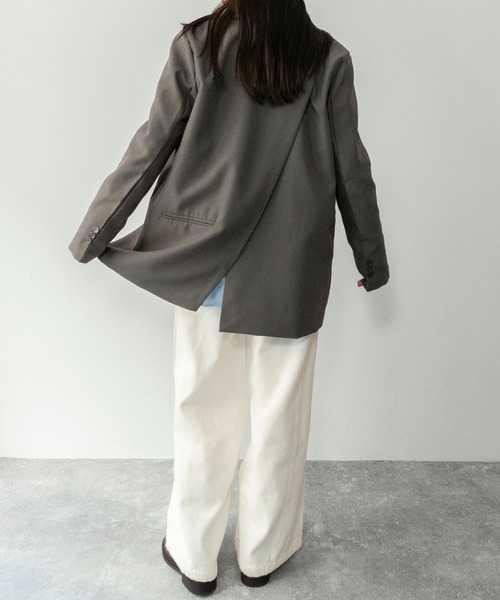 on:nue（オンニュ）の「【on:nue】[着用動画あり！] シングルバックスリットテーラードジャケット /2026 SS COLLECTION（テーラードジャケット・レディース・ブラック/グレー・FREE）」の18枚目の写真