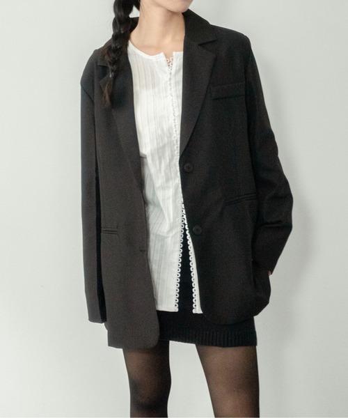 on:nue（オンニュ）の「【on:nue】[着用動画あり！] シングルバックスリットテーラードジャケット /2026 SS COLLECTION（テーラードジャケット・レディース・ブラック/グレー・FREE）」の22枚目の写真