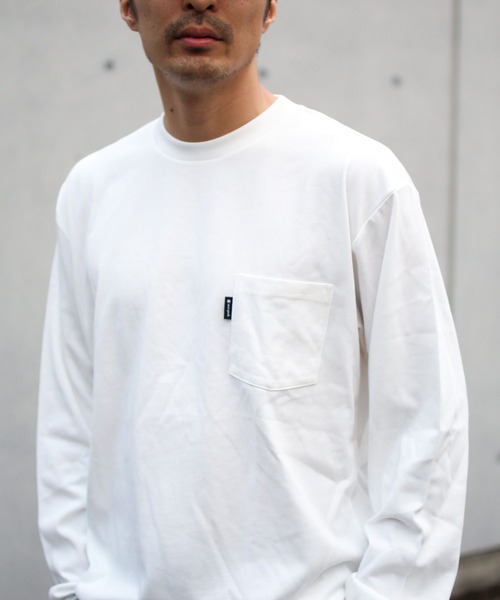 Snow Peak（スノーピーク）の「【オンライン限定】Snow Peak Logo Pocket L/S T-Shirt 長袖 ロンT Tシャツ（Tシャツ/カットソー・メンズ・ブラック/ネイビー/オフホワイト・M/S/XL/L/XXL）」の8枚目の写真
