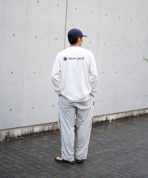 Snow Peak（スノーピーク）の「【オンライン限定】Snow Peak Logo Pocket L/S T-Shirt 長袖 ロンT Tシャツ（Tシャツ/カットソー・メンズ・ブラック/ネイビー/オフホワイト・M/S/XL/L/XXL）」の6枚目の写真