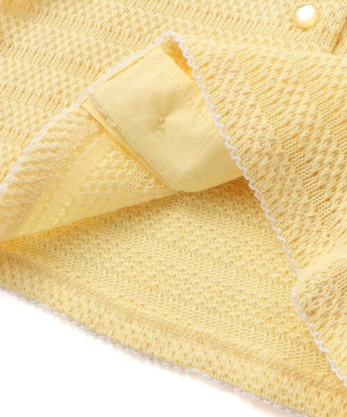 BeBe（ベベ）の「クロシェ風ニット長袖カーディガン（カーディガン/ボレロ・キッズ・イエロー・150cm/130cm/140cm/120cm）」の9枚目の写真