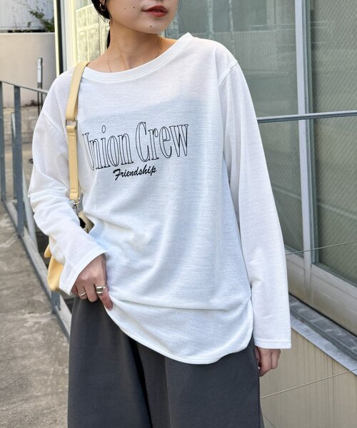 CIAOPANIC TYPY（チャオパニックティピー）の「【万能インナー】シアー梨地アソートロゴロンTEE（Tシャツ/カットソー・レディース・ホワイト/アイボリー/ホワイト系その他/オフホワイト・ONE SIZE）」の20枚目の写真