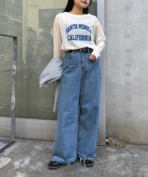 CIAOPANIC TYPY（チャオパニックティピー）の「【万能インナー】シアー梨地アソートロゴロンTEE（Tシャツ/カットソー・レディース・ホワイト/アイボリー/ホワイト系その他/オフホワイト・ONE SIZE）」の10枚目の写真