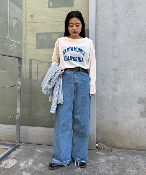 CIAOPANIC TYPY（チャオパニックティピー）の「【万能インナー】シアー梨地アソートロゴロンTEE（Tシャツ/カットソー・レディース・ホワイト/アイボリー/ホワイト系その他/オフホワイト・ONE SIZE）」の11枚目の写真