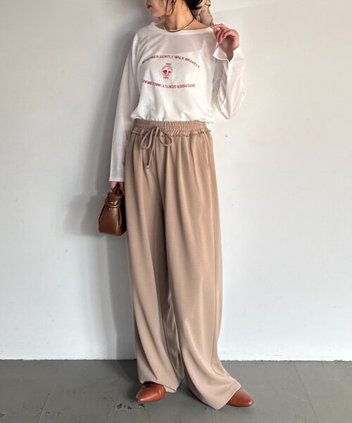 CIAOPANIC TYPY（チャオパニックティピー）の「【万能インナー】シアー梨地アソートロゴロンTEE（Tシャツ/カットソー・レディース・ホワイト/アイボリー/ホワイト系その他/オフホワイト・ONE SIZE）」の16枚目の写真