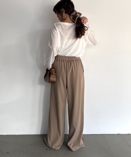 CIAOPANIC TYPY（チャオパニックティピー）の「【万能インナー】シアー梨地アソートロゴロンTEE（Tシャツ/カットソー・レディース・ホワイト/アイボリー/ホワイト系その他/オフホワイト・ONE SIZE）」の17枚目の写真