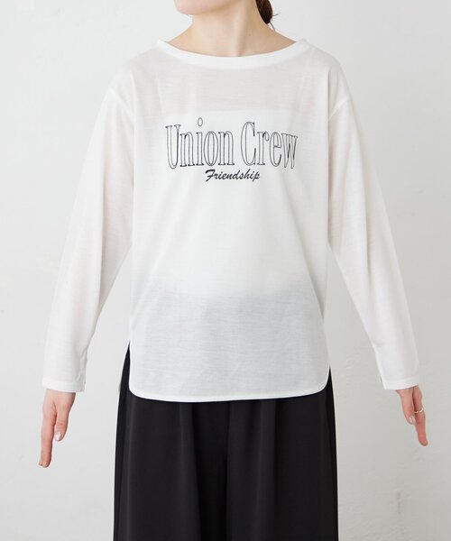 CIAOPANIC TYPY（チャオパニックティピー）の「【万能インナー】シアー梨地アソートロゴロンTEE（Tシャツ/カットソー・レディース・ホワイト/アイボリー/ホワイト系その他/オフホワイト・ONE SIZE）」の18枚目の写真