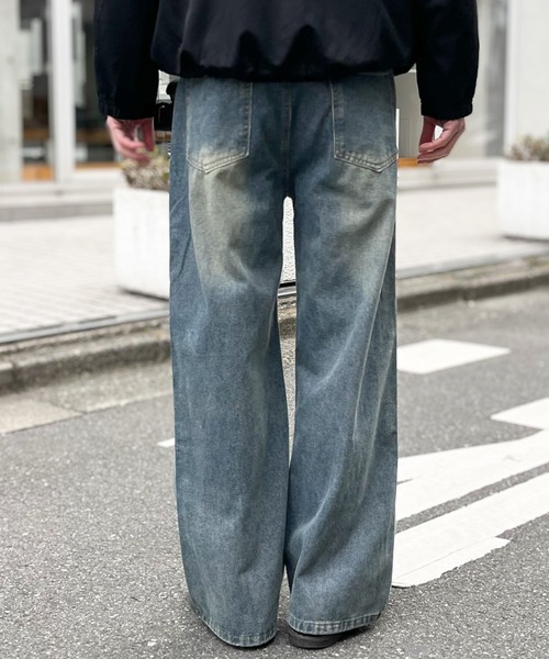 yield(イールド)の「【yield select】ビンテージライク スタイルアップ タックイン デニムパンツ N25AW5(デニムパンツ・メンズ・ライトインディゴブルー/ブラック・L/M/S/XL/XXL)」の1枚目の写真