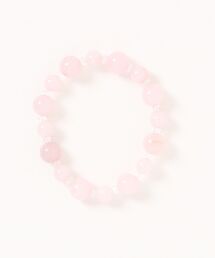 con affetto(original)（コン アフェット）の「ローズクォーツ×水晶ブレスレット（ブレスレット）」