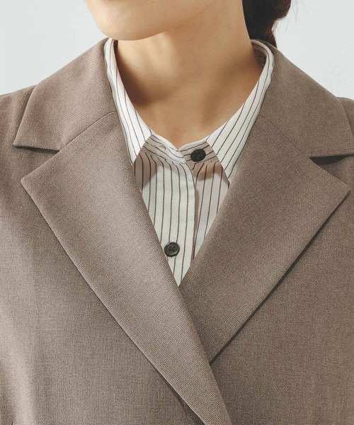 GLOBAL WORK(グローバルワーク)の「お手入れラクラクセットアップ/ジレ/601293(ベスト・レディース・ブラウン/ネイビー/ベージュ・LARGE/MEDIUM)」の6枚目の写真