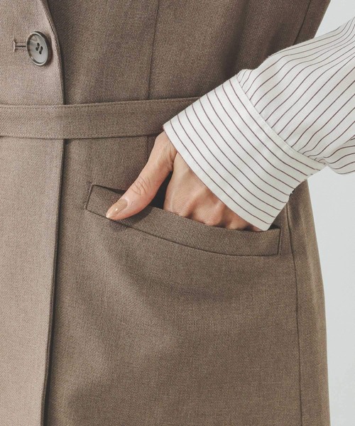 GLOBAL WORK(グローバルワーク)の「お手入れラクラクセットアップ/ジレ/601293(ベスト・レディース・ブラウン/ネイビー/ベージュ・LARGE/MEDIUM)」の9枚目の写真