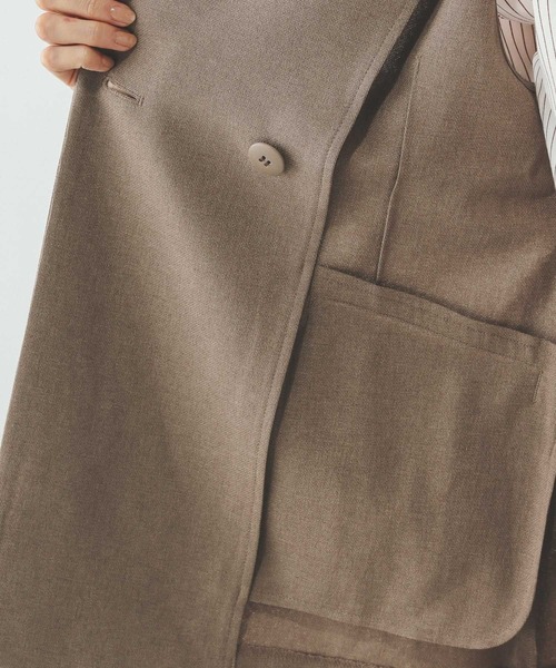 GLOBAL WORK(グローバルワーク)の「お手入れラクラクセットアップ/ジレ/601293(ベスト・レディース・ブラウン/ネイビー/ベージュ・LARGE/MEDIUM)」の12枚目の写真