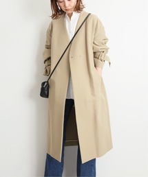 美品♡IENAノーカラーコート スミクロ 日本製 ブランド古着】IENA｜イエナのノーカラーコート古着通販 - ZOZOUSED
