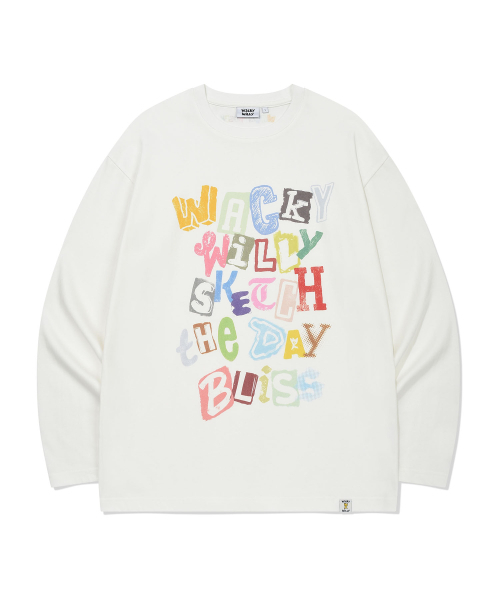 Wacky WiLLy(ワッキーウィリー)の「タイポグラフィックロングスリーブホワイト(Tシャツ/カットソー・レディース・その他・SMALL/MEDIUM/LARGE/X-LARGE)」の2枚目の写真