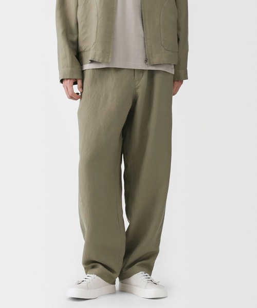 MUJI Labo(ムジラボ)の「〔MUJI Labo〕 紳士 リネンリヨセルイージーパンツ(その他パンツ・メンズ・カーキ/パープル系/ブラック・XL/L/M/S)」の2枚目の写真