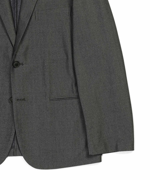 The DUFFER of ST.GEORGE（ザダファーオブセントジョージ）の「【WEB限定アイテム】SET UP COMFORT JERSEY JACKET：セットアップ対応 コンフォート ジャージジャケット（テーラードジャケット・メンズ・グレー/ブラック・X-LARGE/LARGE/MEDIUM/SMALL）」の13枚目の写真