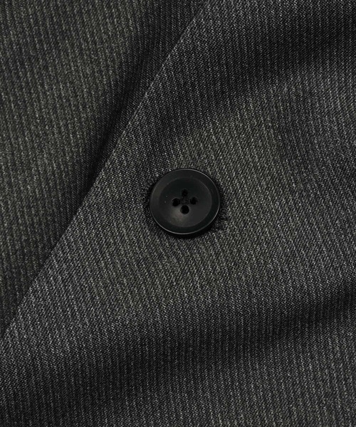 The DUFFER of ST.GEORGE（ザダファーオブセントジョージ）の「【WEB限定アイテム】SET UP COMFORT JERSEY JACKET：セットアップ対応 コンフォート ジャージジャケット（テーラードジャケット・メンズ・グレー/ブラック・X-LARGE/LARGE/MEDIUM/SMALL）」の15枚目の写真
