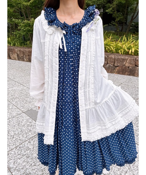 PINK HOUSE（ピンクハウス）の「コットンレース使いチュニックブラウス