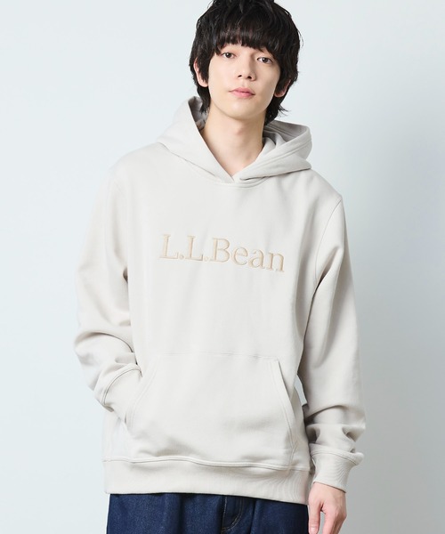 L.L.Bean(エルエルビーン)の「エッセンシャル・グラフィック・スウェットシャツ、フーディ 米国フィット・レギュラー(パーカー・メンズ・ベージュ/ネイビー/グリーン・LARGE/MEDIUM/SMALL)」の2枚目の写真