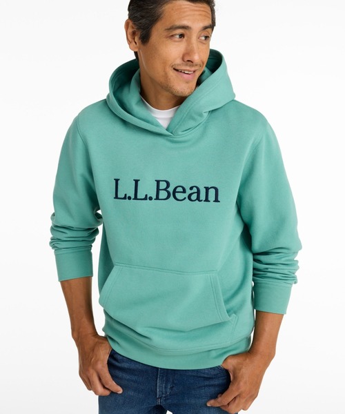 L.L.Bean(エルエルビーン)の「エッセンシャル・グラフィック・スウェットシャツ、フーディ 米国フィット・レギュラー(パーカー・メンズ・ベージュ/ネイビー/グリーン・LARGE/MEDIUM/SMALL)」の15枚目の写真