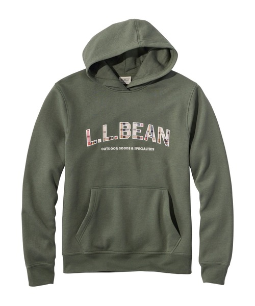 L.L.Bean(エルエルビーン)の「エッセンシャル・グラフィック・スウェットシャツ、フーディ 米国フィット・レギュラー(パーカー・メンズ・ベージュ/ネイビー/グリーン・LARGE/MEDIUM/SMALL)」の13枚目の写真